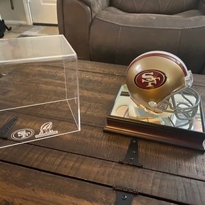 San Francisco 49ers Helmet and Display case!!! Great Gift for Sports Fans!